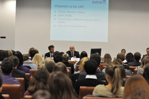 Plenum des Karriereworkshops für JusstudentInnen Working for the United Nations am 30 Oktober 2012 © UNIS