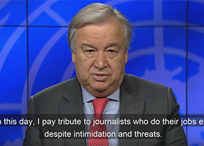 UNO-Generalsekretär:  Botschaft zum Internationalen Tag zur Beendigung der Straflosigkeit für Verbrechen gegen Journalisten