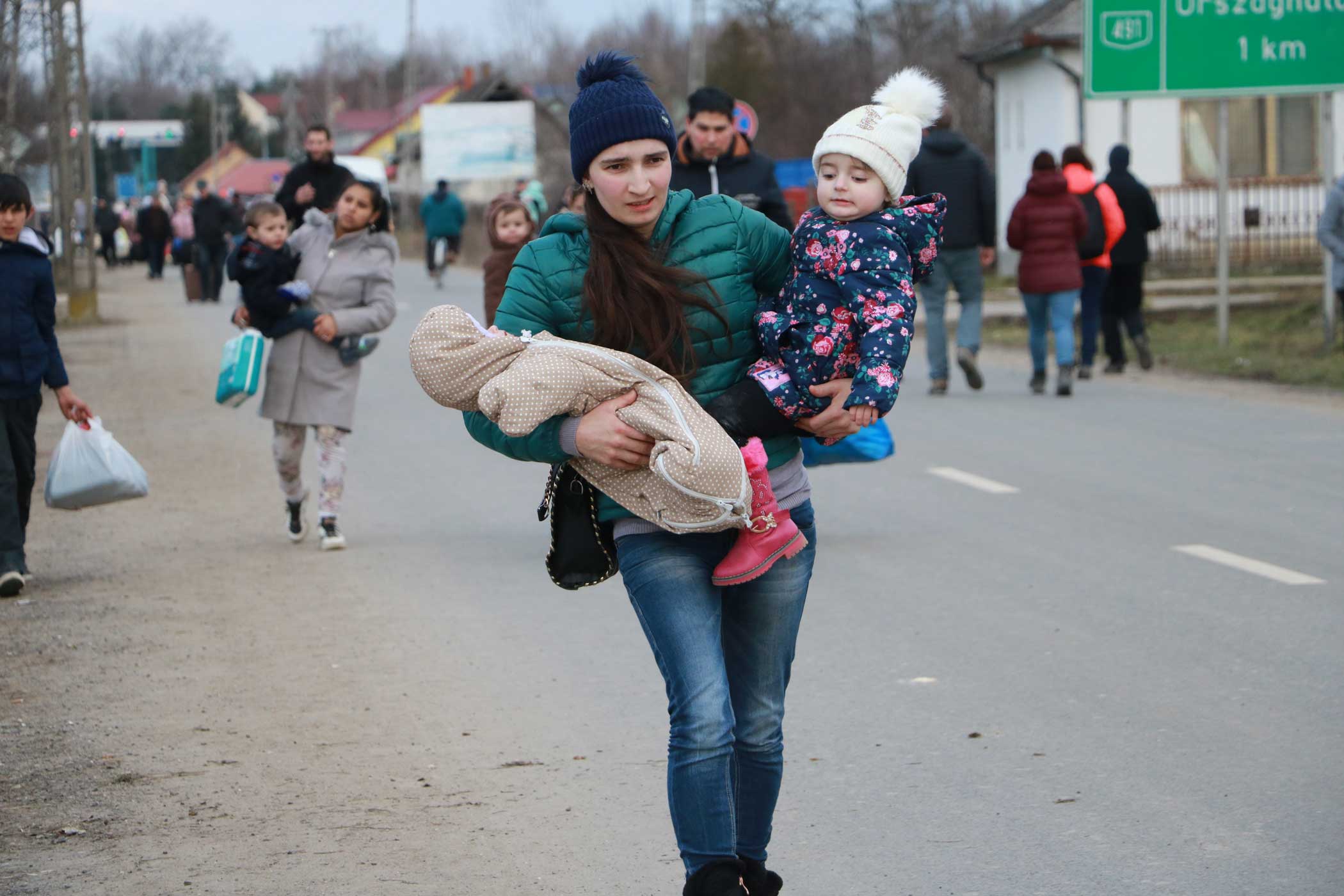Hungary. Families from Ukraine seek safety in Hungary