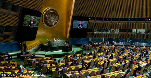 General Assembly Elects President of 77th Session of General Assembly. UN Photo/Eskinder Debebe