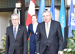 Austrian President Alexander Van der Bellen visiting the UN in Vienna - Highlights