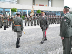 General Ertl at the formal military ceremony