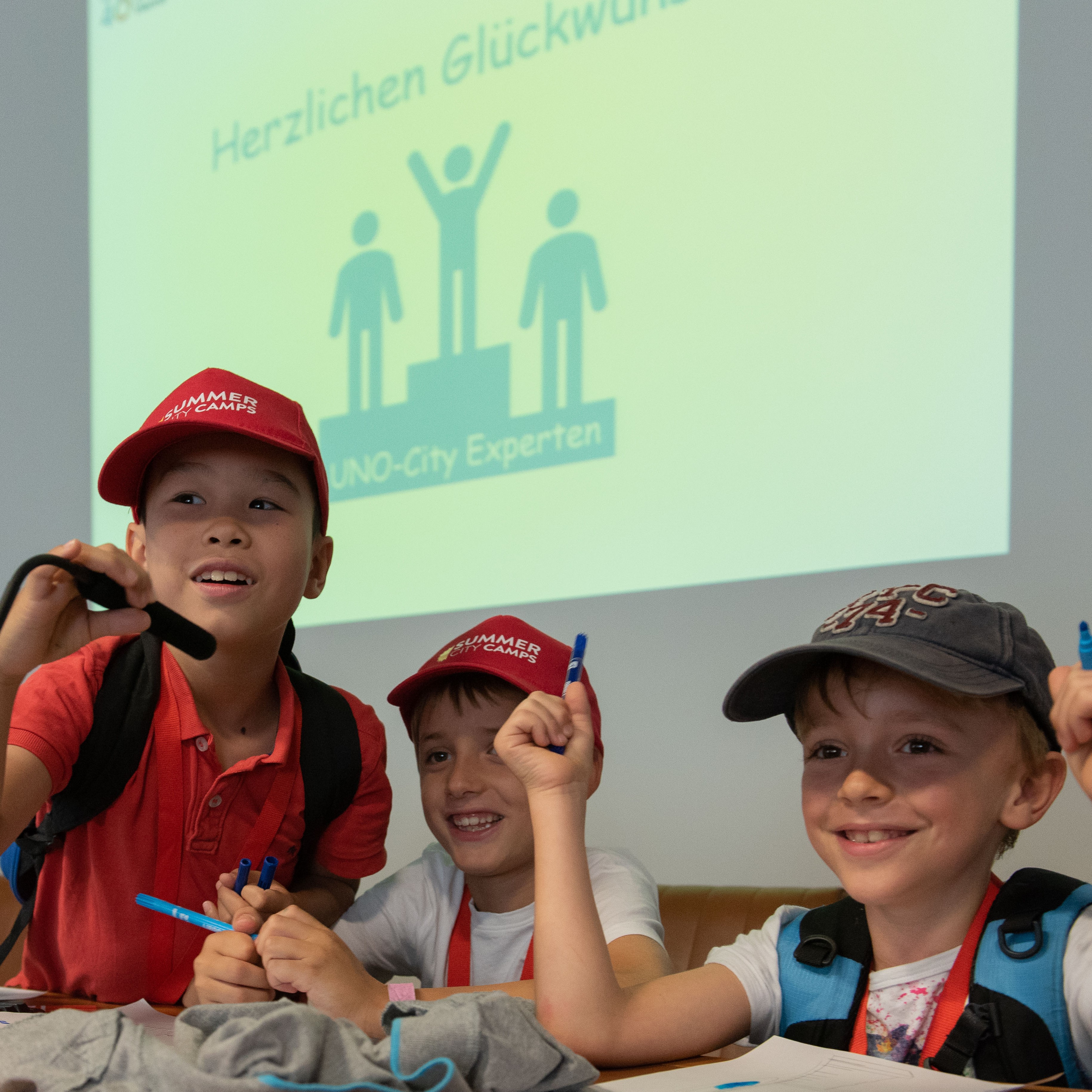Children participating in the 'Holiday Games' (Ferienspiel) at the UN in Vienna